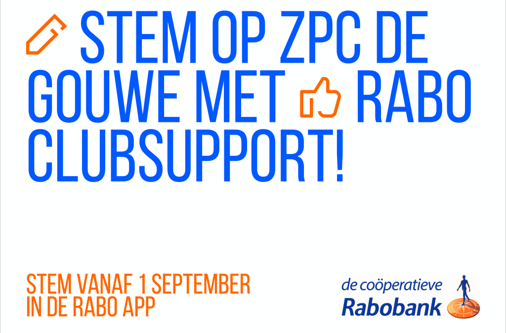 Steun De Gouwe met jouw stem via Rabo ClubSupport